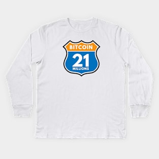 Bitcoin 21 millions - Rtoute 66 style Kids Long Sleeve T-Shirt